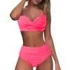 Vintage cintura alta breve duas peças conjunto de biquíni ruched maiô feminino push up y2k banho capa luxo primavera verão praia 240322