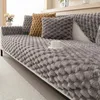 Stoelhoezen Pure Kleur Pluche Bankkussen Winter Warme Mat Handdoek Antislip Universele Bank Huisdieren Kind Zachte Deken Woonkamer