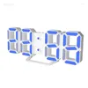 Smart Home Control 3D LED Wall Digital Timer Nightlight Watch Alarm Clock For Warehouse Office 12/24 Hour Display Brightness To Adjust