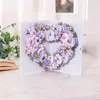 Cartes de voeux de fleurs violettes Cadeaux pour l'amour Belle carte de voeux fleurie avec enveloppe Carte de Saint-Valentin Cadeaux d'anniversaire 240323