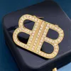 Biżuteria BB kolczyka Flash Diamond Double B Letter Brooch Brooch Access Akcesoria