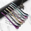 Drinking Straws Stainless Steel Straw Spoon Reusable Beverage Filter Creative Portable Washable Food Safety For Home Office Cafes