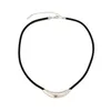 Pendant Necklaces Adjustable Elastic Rope Choker Curved Tube For Daily Wear