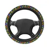 Steering Wheel Covers Macaw Bird Pattern Cover 38cm Elastic Parrots Cockatiel Animal Colorful Car-styling Interior Accessories