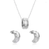 FYSARA – ensemble de boucles d'oreilles et collier, pendentif en acier titane, bijoux créatifs en acier inoxydable pour femmes et hommes