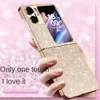 Obudowy telefonu komórkowego Luksusowe poszycie Bling Glitter Case dla Oppo Znajdź N2 Flip 5G CPH243 N2flip FindN2flip twardy plastikowy okład