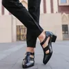 Sandaler äkta läderskor män höjd ökar mode sommarmens festko märke manliga skor A4443