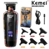 Trimmer Kemei KMMAX5090 CHEAUX ÉLECTRIQUES CLIPPERS HEACTER HEIR TRIMMERS IMPRIMING GRAFFITI RAZOR TYPEC USB RECHARGETT