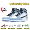 Jumpman 1 1s 4 4s Basketball Shoes Mens Bred Reimagined White Thunder Military Blue Black Cat Green Glow Smoke Grey Satin Bred Patent Denim Womens Sports Sneakers