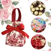 Gift Wrap Creative Wedding Candy Bags Hand-painted Flower Canvas Bag Portable Christmas Holiday Party Small Packaging Cloth