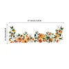 창 스티커 Kizcozy 수채화 가을 꽃 및 오렌지 국경 투명 제거 가능한 정적 집착 양면 필름