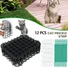 Porte-chats 12 pièces tapis d'épine jardin Anti-chat chien répulsif protège les plantes intérieur extérieur dispositifs de dissuasion maison