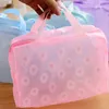 Sac à cosmétiques transparent et imperméable à fleurs, approvisionnement direct d'usine, sac de lavage, fournitures de bain, sac de rangement de voyage