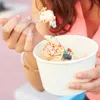 デザートアイスクリーム用のミニテイスティングスプーンの使い捨ての平坦な製品ゼリープラスチック食器カトラリーティースプーンアトンズパーティー用品