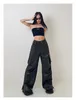 Men's Suits 27-46 2024 Men Women Clothing Yamamoto Style Motorcycle Overalls Wide Leg Leather Pants Trousers Lovers Plus Size Costumes