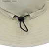 Szerokie brzegowe czapki wiadra czapki outfly gorąca sprzedaż kapelusz słoneczny dla kobiet mężczyzn oddychający siatka plażowa hat ochronę UV Travel Outdoor Casual Bucket Hat L240402