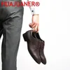 Klänningskor Luxury Oxford äkta läder Mens Brand Formal Top Quality Business Wedding Italian Footwear Plus Size 49 50