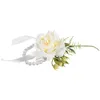 Fleurs décoratives poignet fleur décor marié Corsage mariée artificielle faux bracelet de mariage tissu bracelet demoiselle d'honneur main