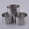 Baking Moulds 3pcs 8cm 201 Stainless Steel Round Mousse Cake DIY Ring Mold Food Press Mould Kitchen Dessert Cooking Tool Silver