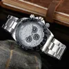 Męskie zegarek RLX zegarki luksusowe projektant mody designerskie zegarki zegarki meteoryt Three Eye Six igle zegarek stalowy zegarek męski