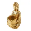 Posiadacze świec Buddha Statua Herbata Światła Dziewnica Tealeght Candleholders Modlitwa Świece wotywne Trwałe zen na salon