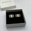 Biżuteria BB Kolczyki Klasyczne kolczyki z diamentami wszechstronne wszechstronne modne kolczyki na podwójne kolczyki B-literowe kolczyki Instagram