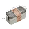 NEU 2024 850 ml 2 Schichten Bento Box umweltfreundliche Lunchbox Lebensmittelbehälter Weizen Strohmaterial Mikrowavierbares Geschirr Lunchbox für Bento Box