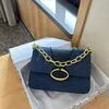 Bolso de sobre de diseñador Bolso de un solo hombro para mujer Bolsos de cartero con cadena Lady Valentintino Remache Bolso de cuero genuino Straddle Nuevo Diagonal suave