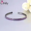 Braccialetti cinily multicolour fuoco opal in pietra aperta braccialetti argento placcato braccialetti di lusso regolabili bracciali gioielli migliori regali per donne