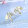 Stud Earrings Arrival Women Girls 925 Silver Needle Ginkgo Leaf Trendy Plant Shape For Birthday Party Gifts