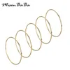 Bracciale MisenBaBa 5 pezzi/set stile rotondo in acciaio inossidabile per donna set di braccialetti minimalisti regalo di gioielli