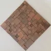 Metal antique copper tile red copper mosaic neoclassical hotel background wall tile