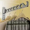 Hangers Opvouwbaar kleerhangerrek Wandmontage Winddicht Antislip Heavy Duty Indoor Badkamer Kleding Drooghouder Organizer