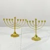 Candlers Gold Metal Menorah Holder s'adapte aux bougies de Hanoukka standard Gift For Celebration 9 Menorahs anti-chandelle anti-fade