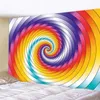 Tapeçarias coloridas redemoinho decoração de casa arte tapeçaria boêmia yoga tapete hippie folhas tamanho grande