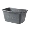 Multi functional storage basket hollowed out carrying plastic dirty clothes stackable