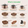 Cookware Sets Nonstick Cooking Kitchen Pots And Pans 20 Piece Set Bronze Stainless Steel Non Stick Pot Food