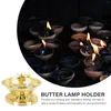 Kerzenhalter Dekor Ghee Lampenhalter Retro Butter Teelight Stand Oil Buddhismus Legierung Basis