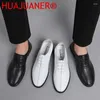 Casual Shoes Mens White Dress Elegant Gentleman Oxford Business Wedding Formal For Men Brand Non-Slip Footwear Top Quality