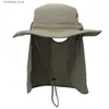 Chapeaux à bord large chapeaux de seaux larges rassijeuses hommes femmes chapeau de seau avec cordes étanche à la pêche extérieure chapeau de chasse pêcheur pêcheur cs