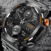 2023 Neue Kompass Uhr für Männer Smart Watch Sports Fitness Uhr IP67 WASGERFORTE SmartWatch Männer Bluetooth Ruf Full Touchscreen