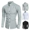 Fabuleux chemise masculine coupe loisirs couleur unie printemps tout assorti mince hommes pour un usage quotidien 240322