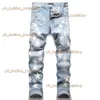 Amari Jeans Mens Designer Mens Jeans Europeu Jean Hombre Mens Calças Calças Calças de Alta Qualidade Impresso Confortável Jeans 255