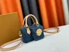 Kot vintage çanta mini çanta mini baget çanta deri kolu çıkarılabilir omuz kayışı moda omuz zinciri çantası denim çanta crossbody denim cüzdanlar