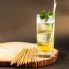Einwegbecher Strohhalme 100 Stück 20 cm Weizenstroh umweltfreundliche natürliche Bar Trinken tragbares Zubehör umweltfreundlich J5W3