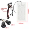 Car Seat Covers 4Pcs 12V Carbon Fiber Auto Heater Heat Pads 3 Level Heated Double Round Switch Kit With Harness