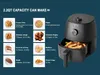 Air Freers Compact Air Fryer Non-Stick Diskmaskin Safe Basket 1150W Black 2.2 Quart Y240402