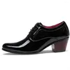Dress Shoes Heel Block Normal Leather Men Wedding Casual Man Sneakers Black Sport Upper Fast Pro Tenix Raning