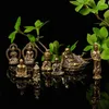 Figurines décoratives 1pc chinois Fengshui Mini cuivre massif Guanyin bouddha Statue ornement Miniature maison bureau décor cadeau