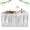 Jupe de Table à pampilles colorées, jupes en plastique, décoration de Banquet, mariage, fête El, Festival, 274x74cm